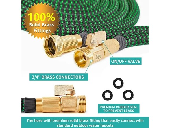 100ft Expandable Garden Hose w/ Nozzle