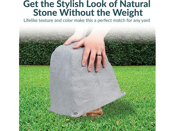 Sunnydaze 11” H Small Faux Landscape Rock Cover