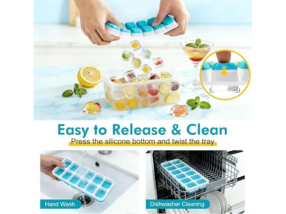 NFK Ice Cube Tray with Lid & Bin
