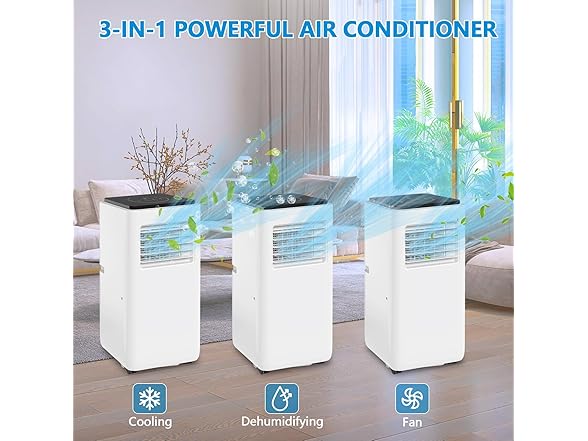 ChicHabitat 8000 BTU Portable 3-In-1 Air Conditioner