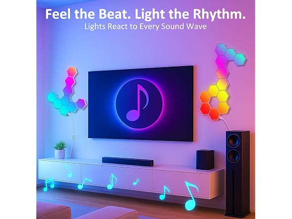 MeRGBWLife 12 Pack Hexagon LED Wall
