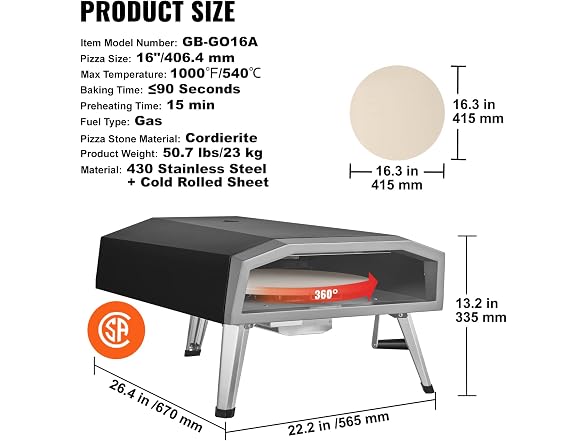 Gas Outdoor Pizza Oven