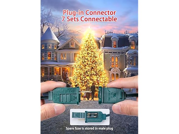 Brightown Vintage C9 Christmas Lights Outdoor, 100Ft 100 LED