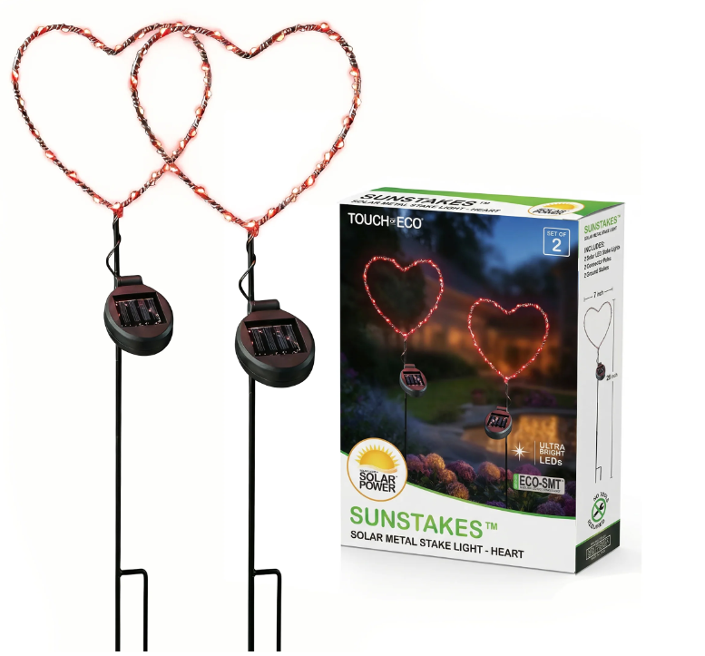 Touch Of ECO Solar Powered LED Garden Stake- Heart - Gallery 16