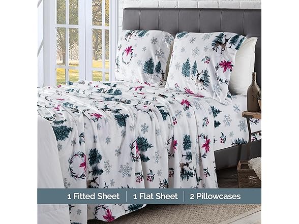 Elegant Comfort 4-Piece Flannel Sheet Set