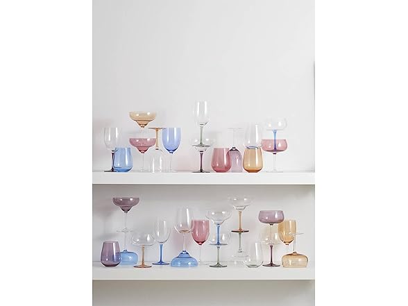 Oneida True Colors Stemless Wine Glasses, Set Of 4