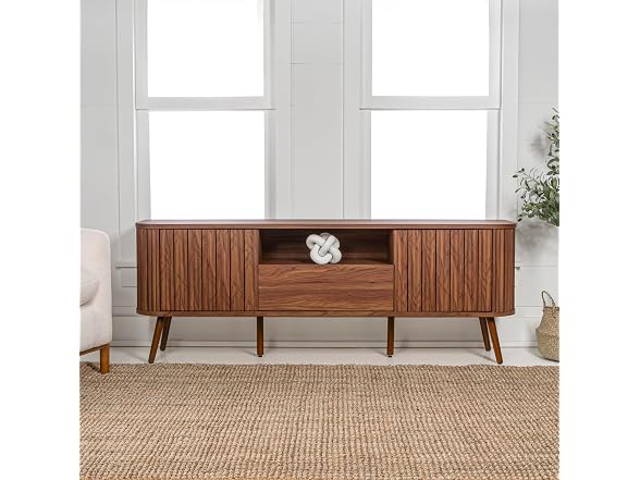 JONATHAN Y Damien 70 Curved TV Stand