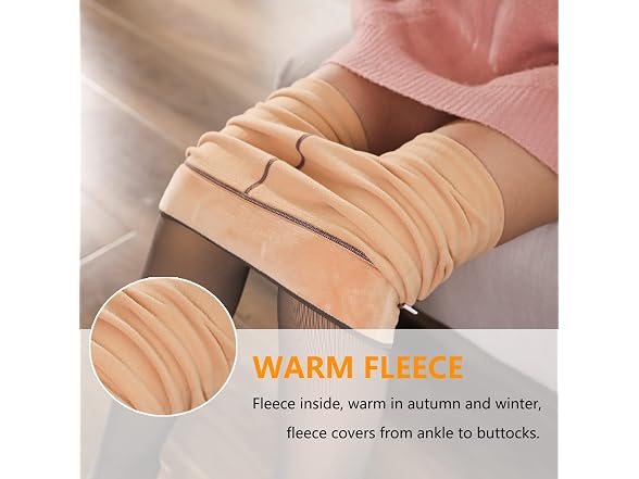 Wolecc Women (One Size Plus) Fleece Lined Tights