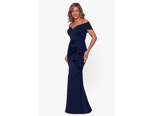 Xscape Women's Long Off Shoulder Sweethe