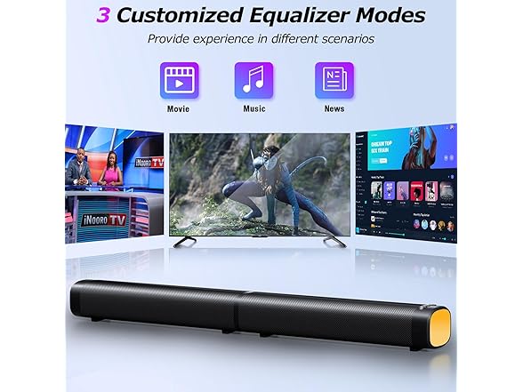 Bkmojit Detachable 2-in-1 RGB Sound Bar