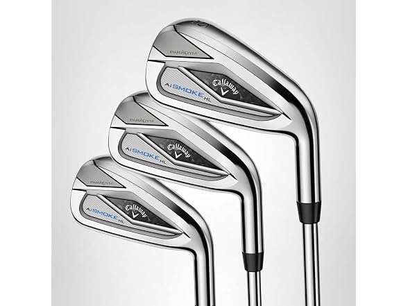 Callaway Golf Paradym AI Smoke HL Iron Set (6-PW,AW,GW, Graphite, Light) (Left Hand)