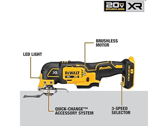 DEWALT DCS356C1 DEWALT 20V MAX XR Oscillating Tool Kit