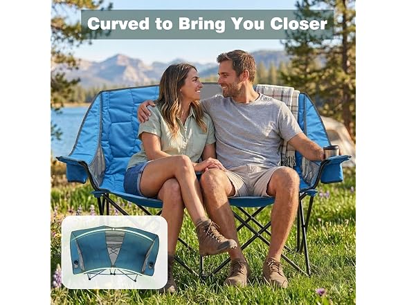 SUNNYFEEL Blue Loveseat Camping Chair