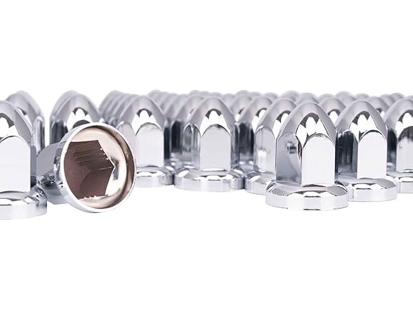the RAW 60 PCS Chrome Lug Nut Covers for 33 mm