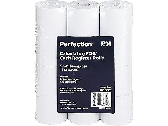 PM Company 08835 Calculator/Add Rolls, White