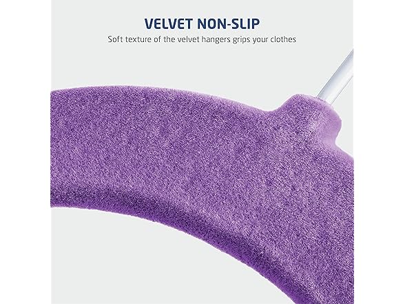 Zober Purple Velvet Baby Hangers 50-Pk