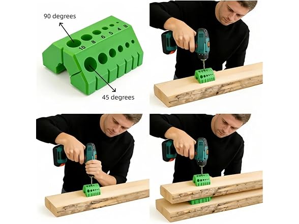 ZAVENTA AAP-Tool-378 Angle Drill Guide Jig 45/90