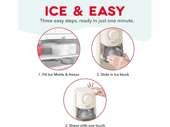 Dash Pro Shaved Ice Machine, Adjustable Blade, Cream