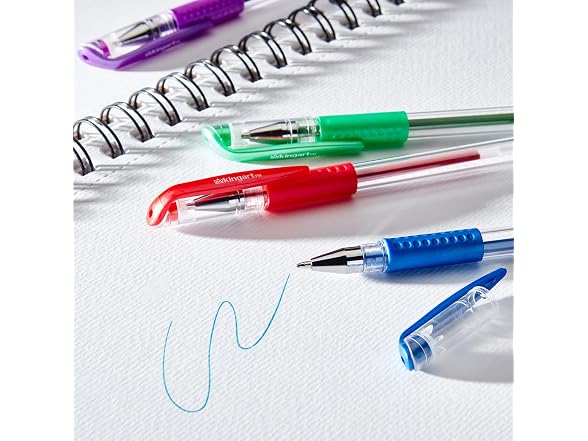 KINGART 400-12 Comfort Grip Gel Pens, Set of 12