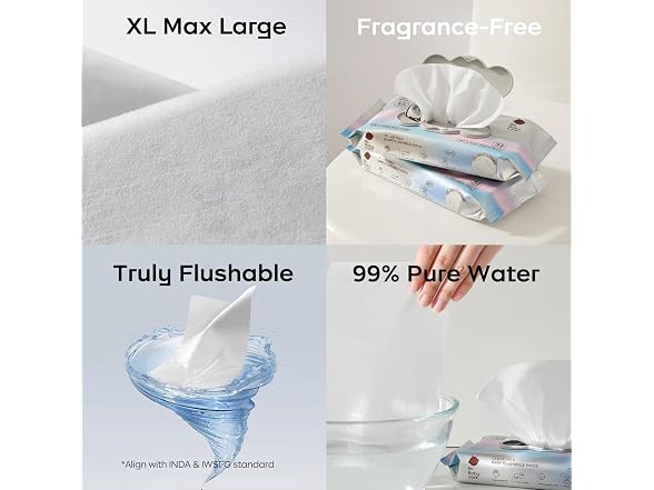 Cloud Max Flushable Wipes