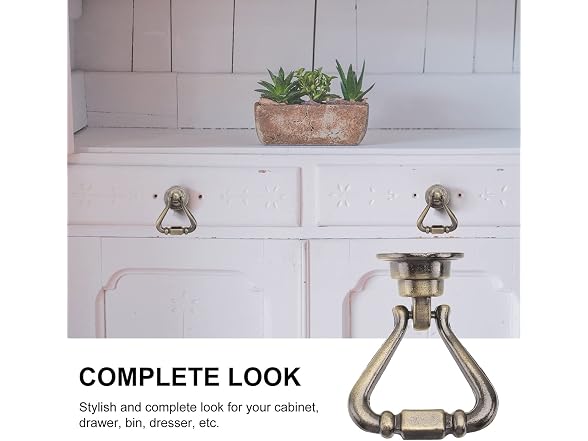 BESTOYARD 2pcs Antique Cabinet Pull Handle Bronze