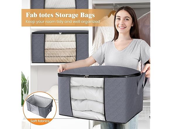 FabTotes Storage Bags | 6 Pack-60L