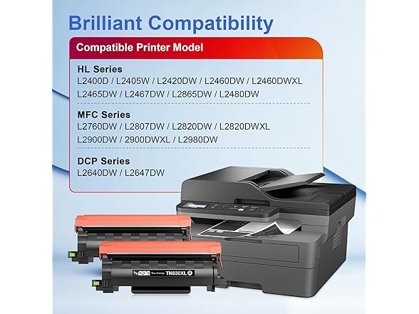 Toner Kingdom TN830XL Toner Cartridge, 2 Pack