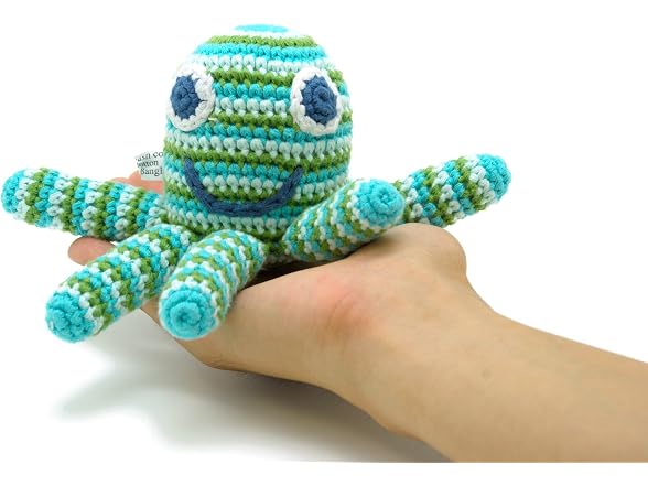 Gigamic PEBBLE Green Octopus Rattle, 1