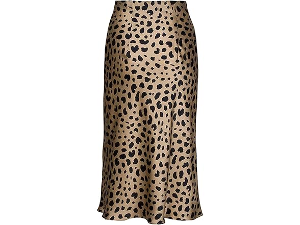 Modegal Women (L) Satin High Waisted Ruffle Skirt