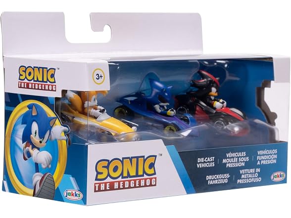 Sonic The Hedgehog 1:64 Die-cast Vehicles 3-Pack