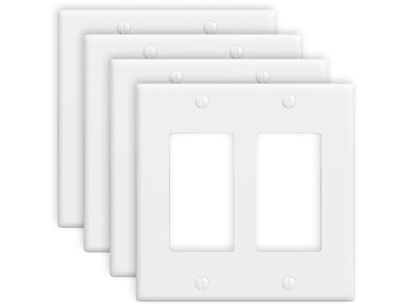 BKDEORS 2-Gang Wall Plate Switch Outlet Covers