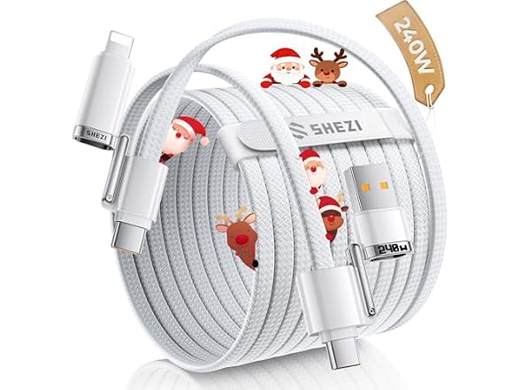 SHEZI Braided USB C to USB C Cable