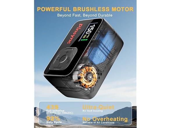 Pinsync Mini Electric Bike Pump
