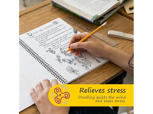 DoodleWrite Wide Ruled Spiral Notebooks