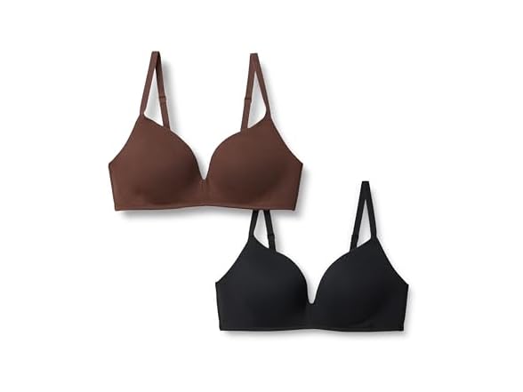 Amazon Essentials Womens Cotton Jersey Bra 2 Pk - Gallery 2