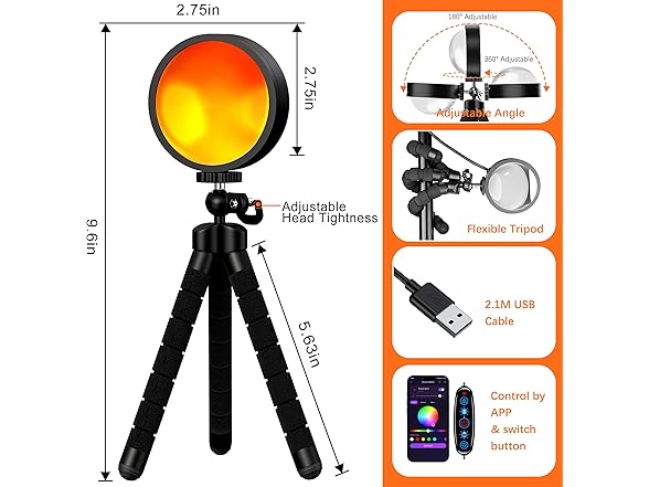 Tsrarey Sunset Lamp Projector