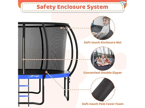 Zevemomo Outdoor Trampoline 12FT