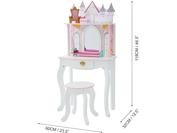 Teamson Kids Dreamland Princess Play Vanity Set