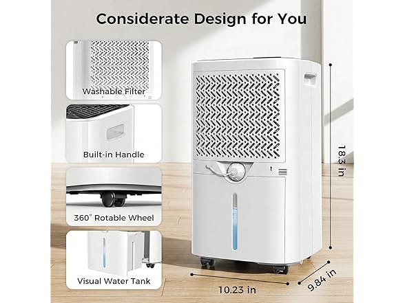 TRAZICO 4,000 Sq.ft Dehumidifier for Basement - Gallery 7