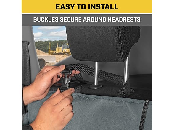 CAT Flexfit Gray Rear Seat Cover 60/40