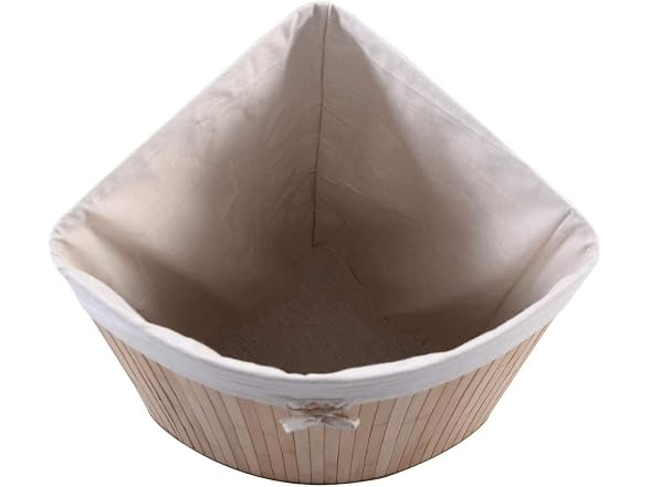 Julimoon Bamboo Laundry Hamper with Lid, Beige