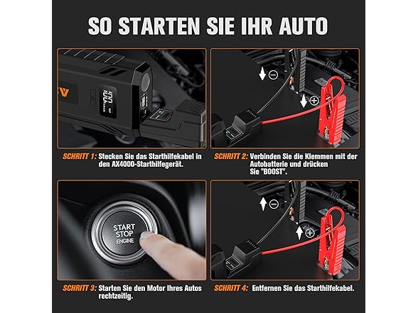 ASPERX Car Jump Starter, 4000A