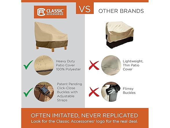 Patio V-Shaped Sectional Sofa Cover, Large