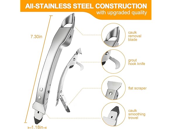 AMZBUY JD-SSCT-003 Stainless Steel Caulking Tool
