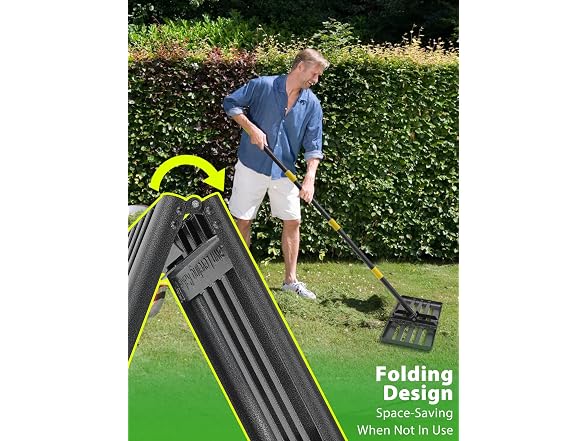 Feblomst Heavy Duty Lawn Leveling Rake 30"x10"