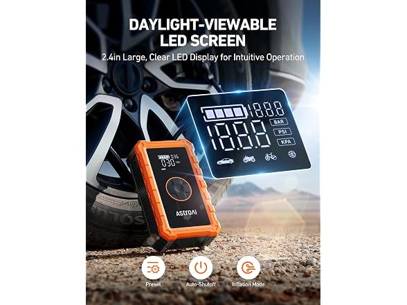 AstroAI S8 Air Jump Starter w/Compressor