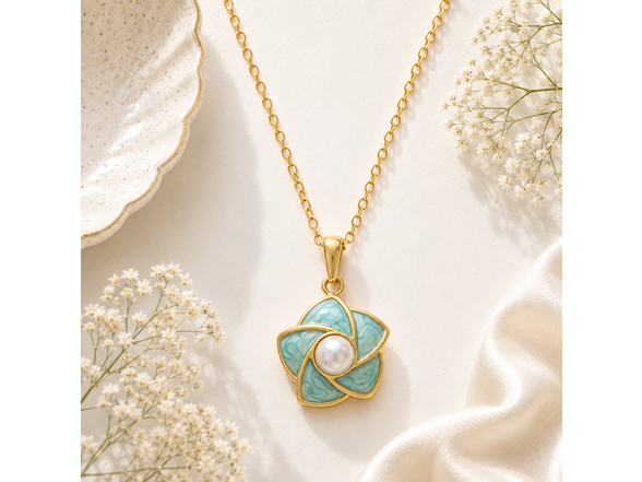Flower Mother of Pearl Necklace