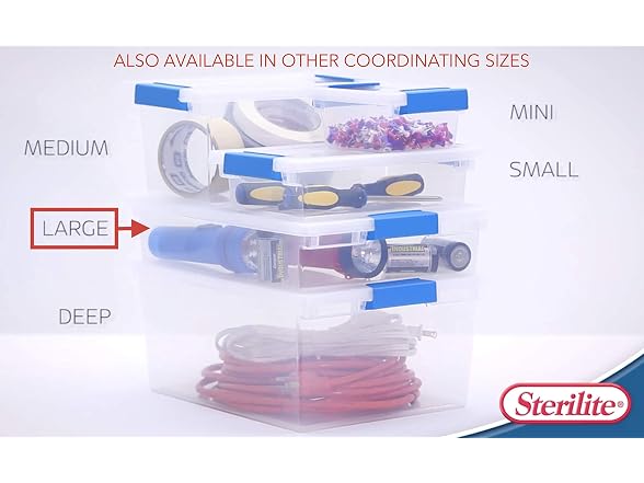 STERILITE  Large Clip Box, 2 pieces (Large)
