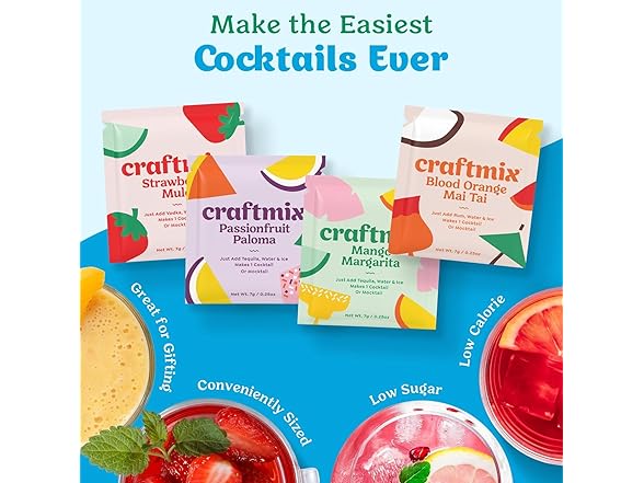 Craftmix Cocktail Mixer Variety, 24pk