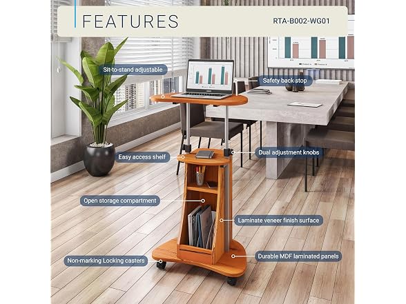 Techni Mobili Rolling Laptop Cart